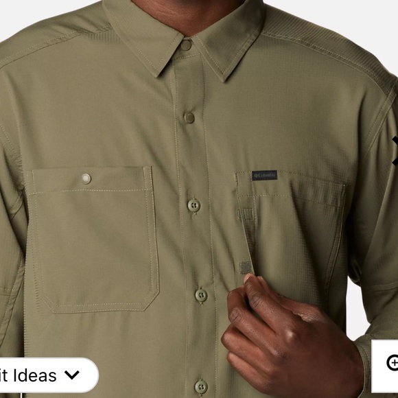 Columbia PFG Silver Ridge Utility Lite Long Sleeve Shirt in Stone Green- NWT - Picture 3 of 6